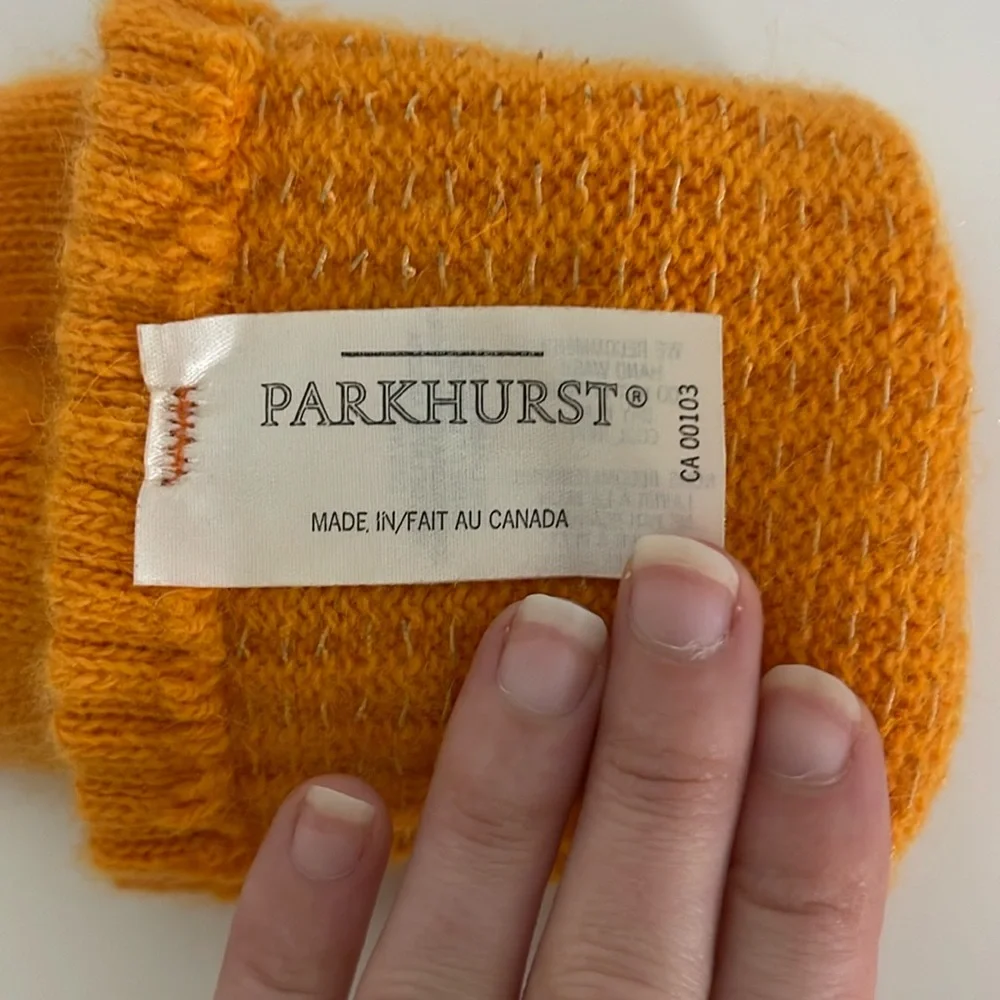 Parkhurst Vintage Lambs Wool Rabbit Hair Gloves Orange 7/8